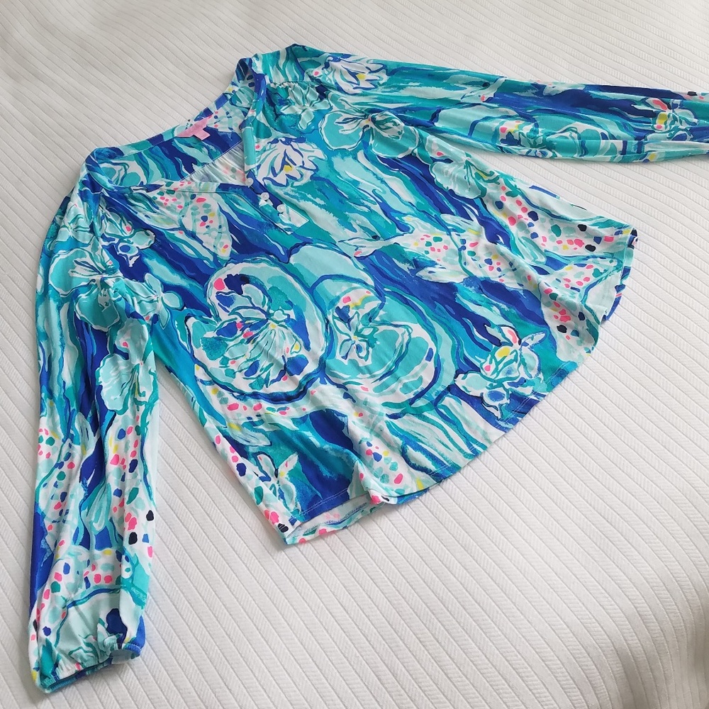 Lilly Pulitzer Lilias L  Long Sleeve Top LIKE NEW